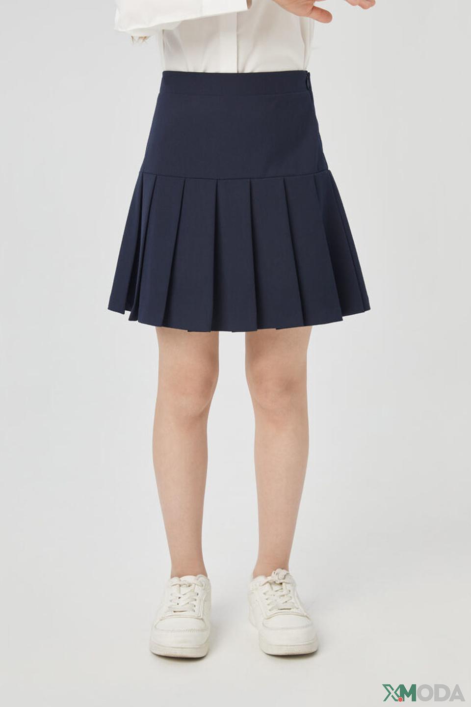Юбка плиссе Choupette тёмно-синяя