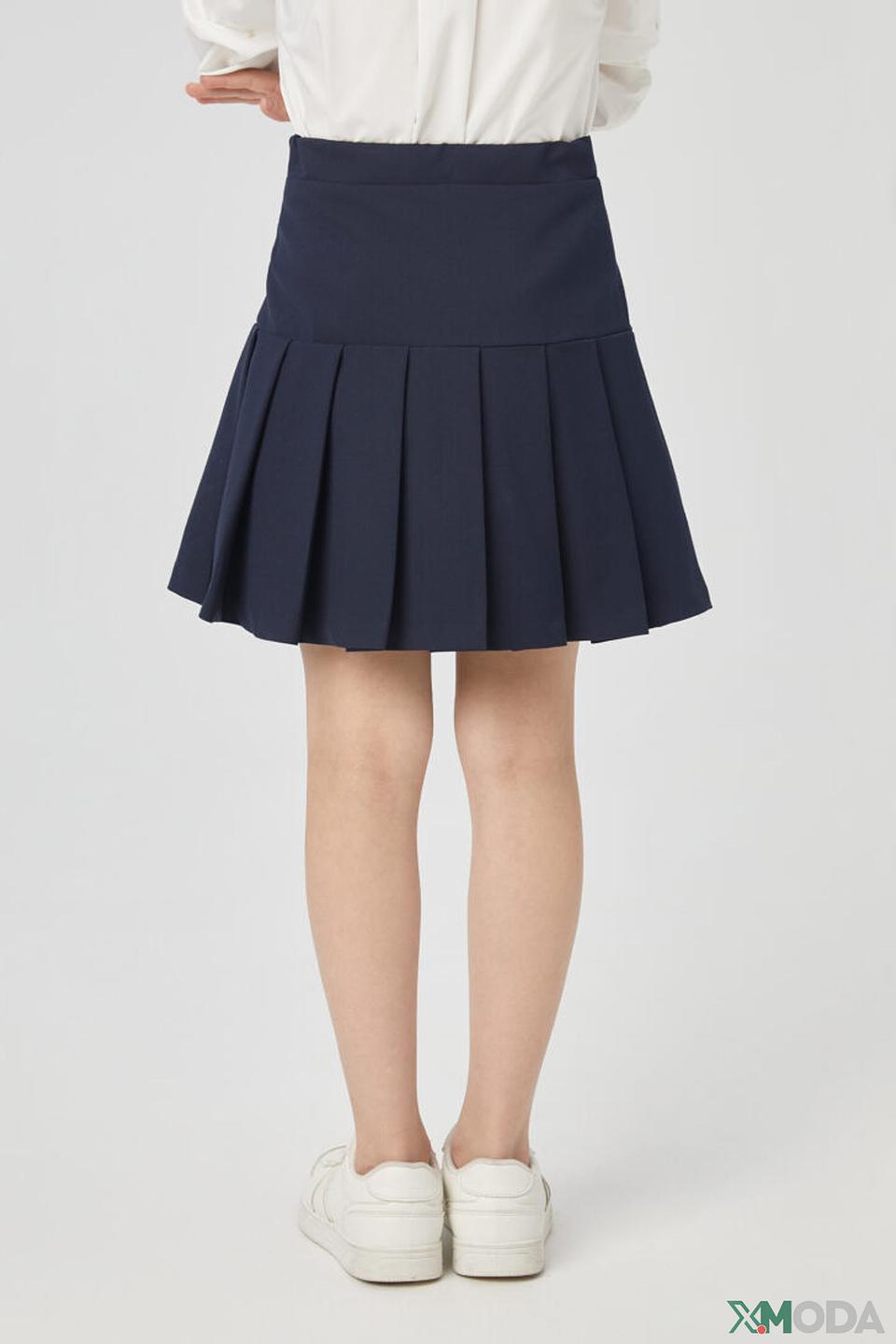 Юбка плиссе Choupette тёмно-синяя