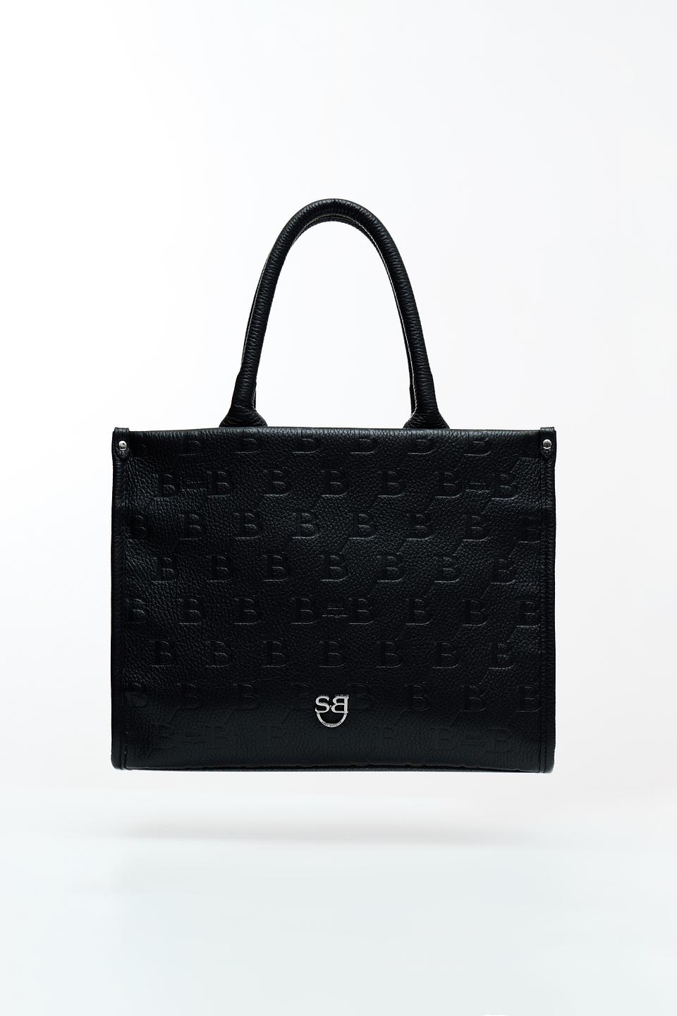 Сумка Sara Burglar с тиснением BB чёрная
