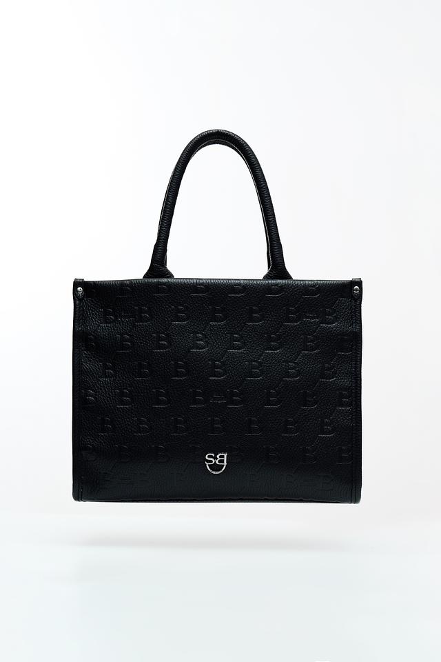 Сумка Sara Burglar с тиснением BB чёрная