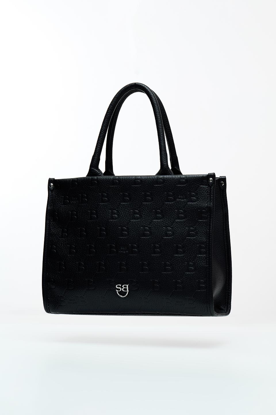 Сумка Sara Burglar с тиснением BB чёрная