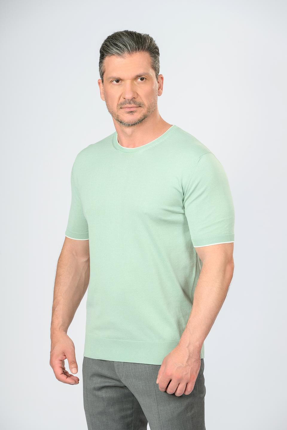 Пуловер Radi Perugia мятный с коротким рукавом