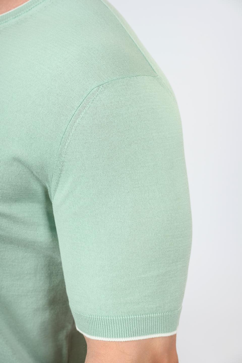 Пуловер Radi Perugia мятный с коротким рукавом