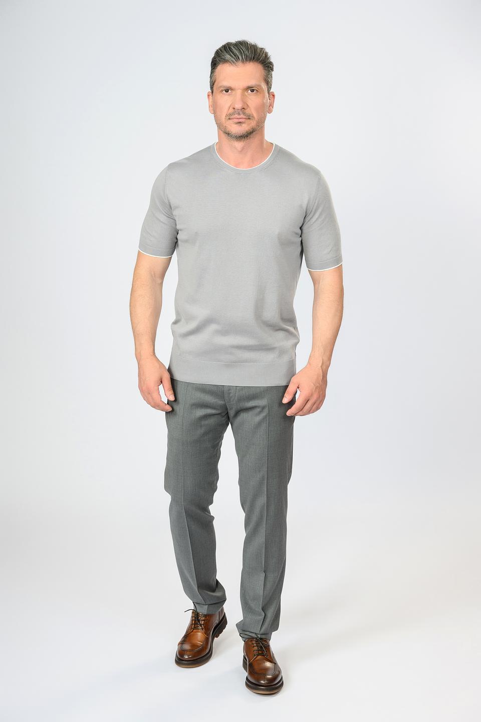 Пуловер Radi Perugia серый с коротким рукавом