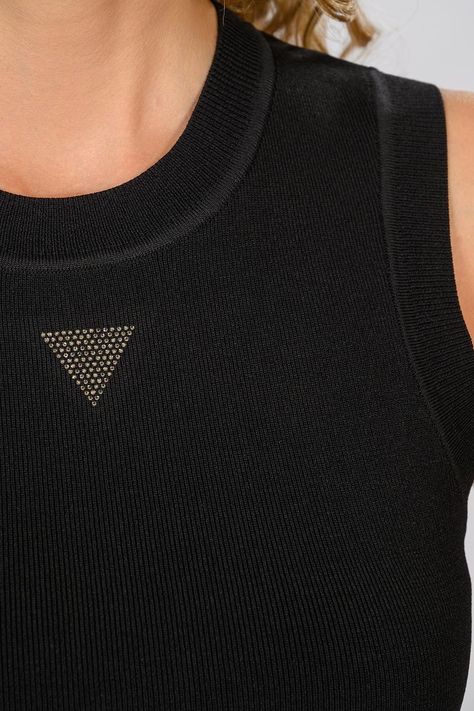 Майка Guess женская черная с логотипом