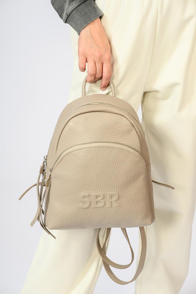 Рюкзак кожаный Sara Burglar бежевый
