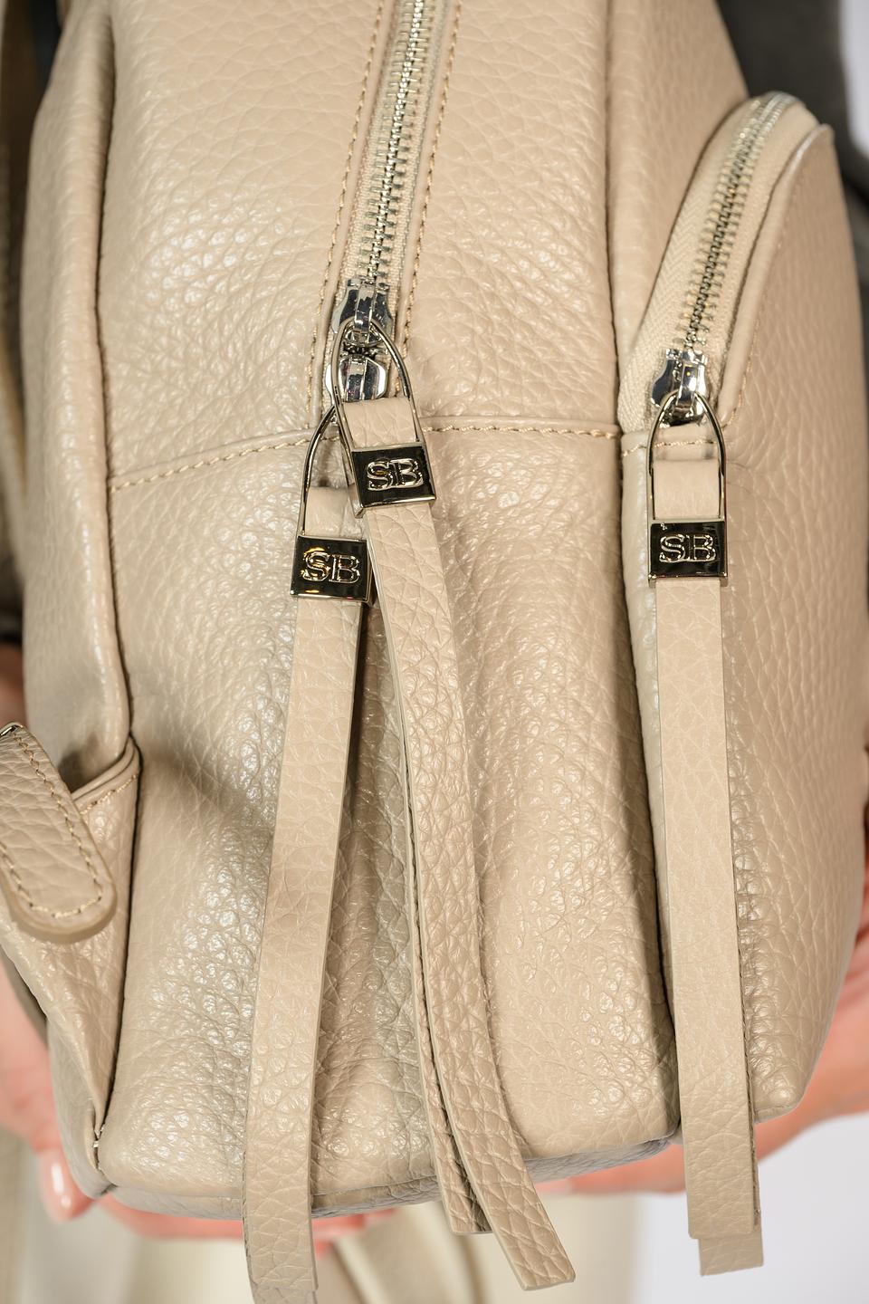 Рюкзак кожаный Sara Burglar бежевый