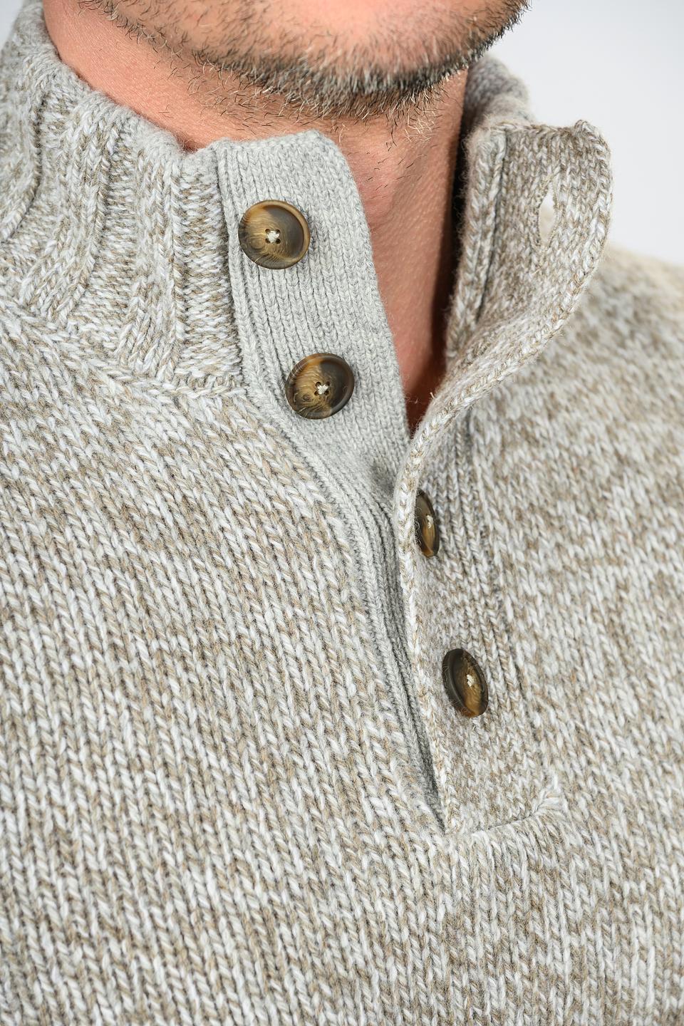 Пуловер Gran Sasso с пуговицами серый