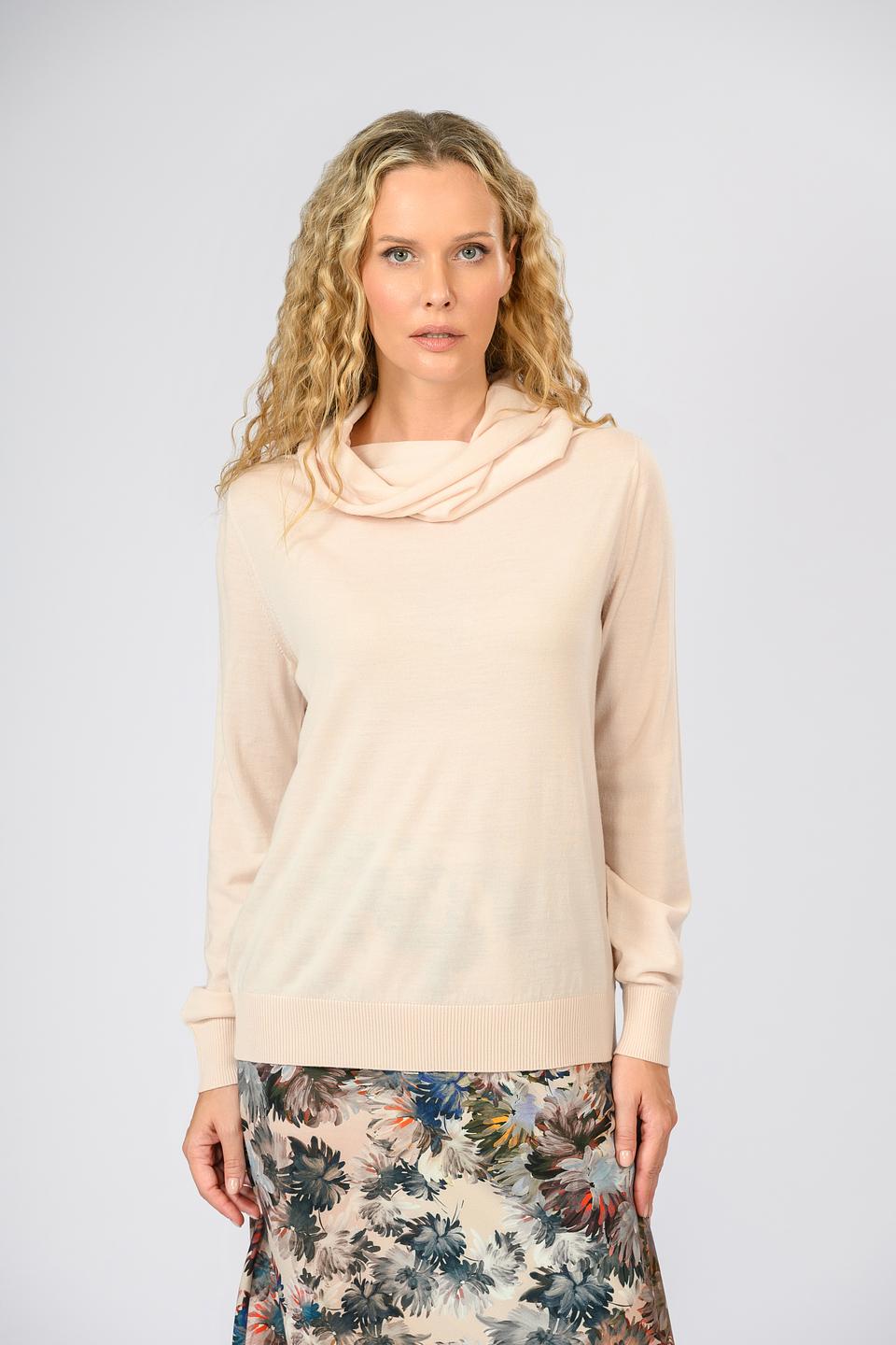 Джемпер Giorgio Grati с воротником-холом бежевый