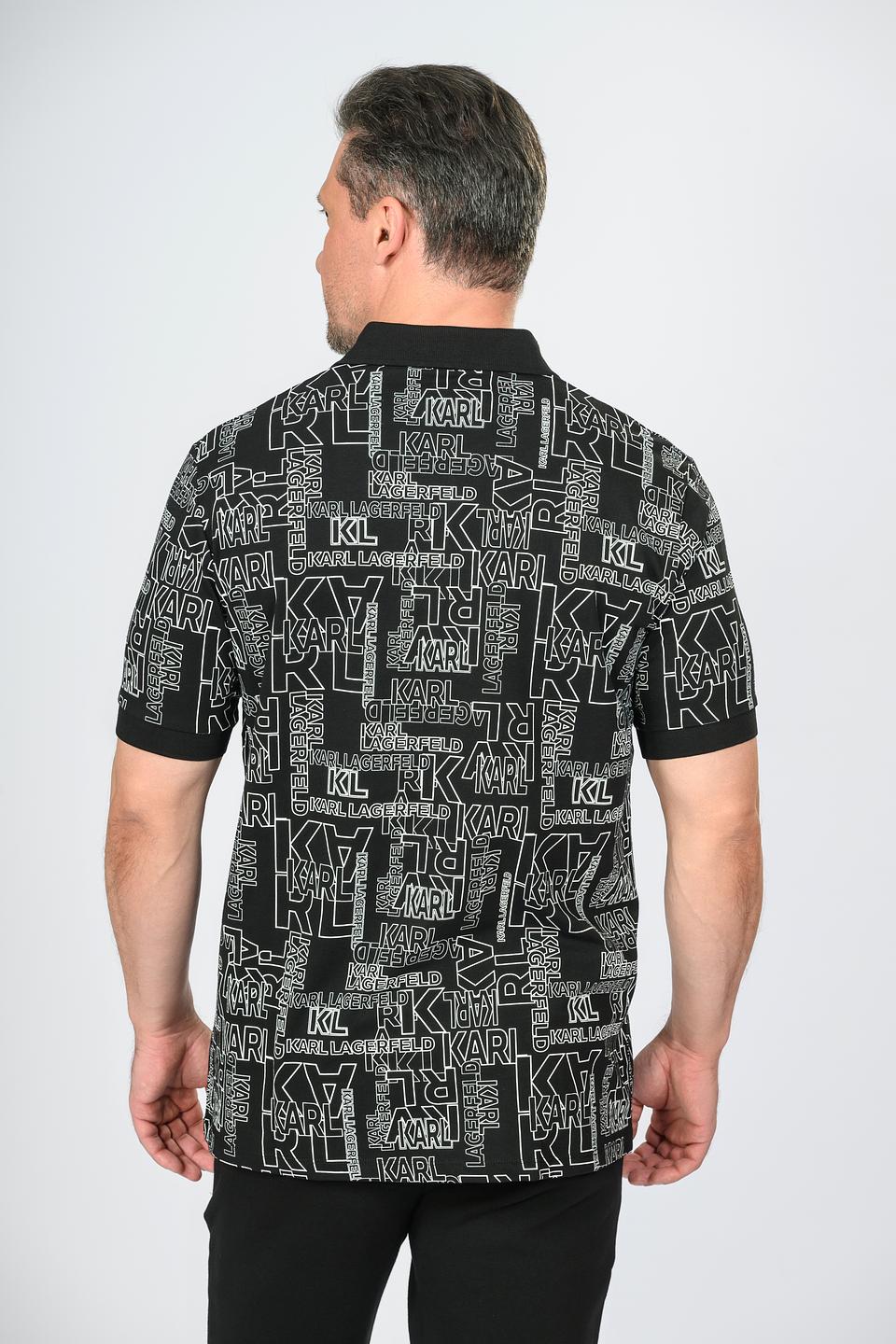 Поло Karl Lagerfeld принт чёрный