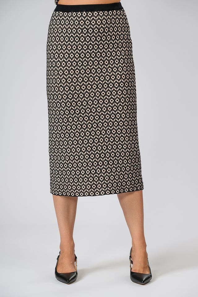 Юбка Giorgio Grati с принтом чёрно-бежевый