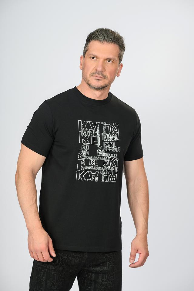 Футболка Karl Lagerfeld с логотипом чёрная