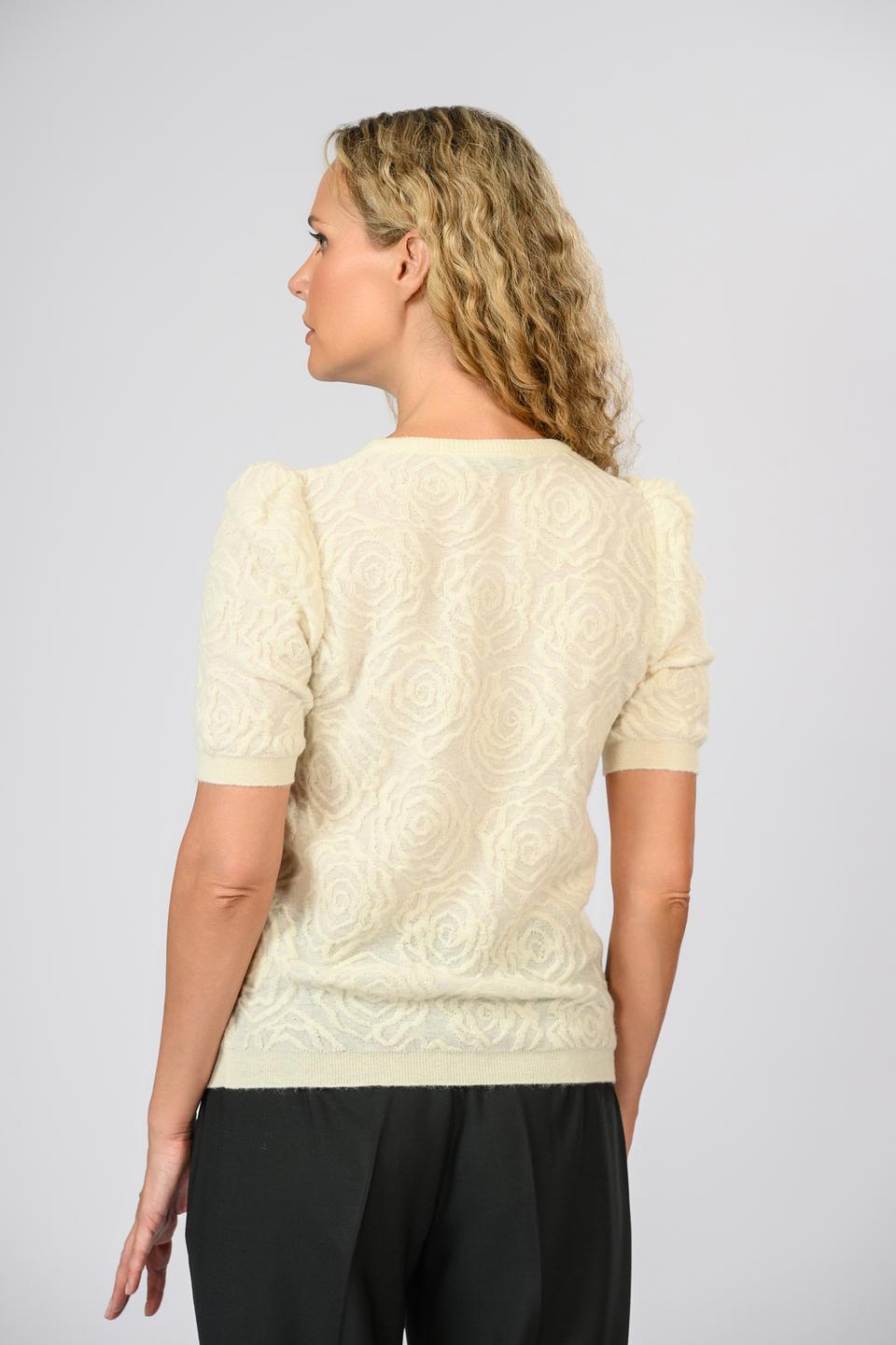 Джемпер Giorgio Grati с розами кремовый