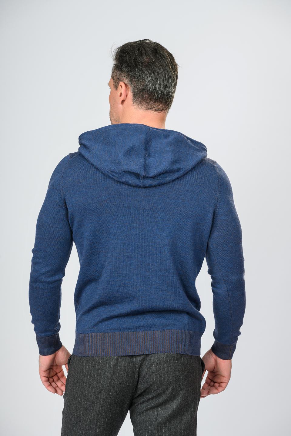 Кардиган Gran Sasso мужской синий на молнии