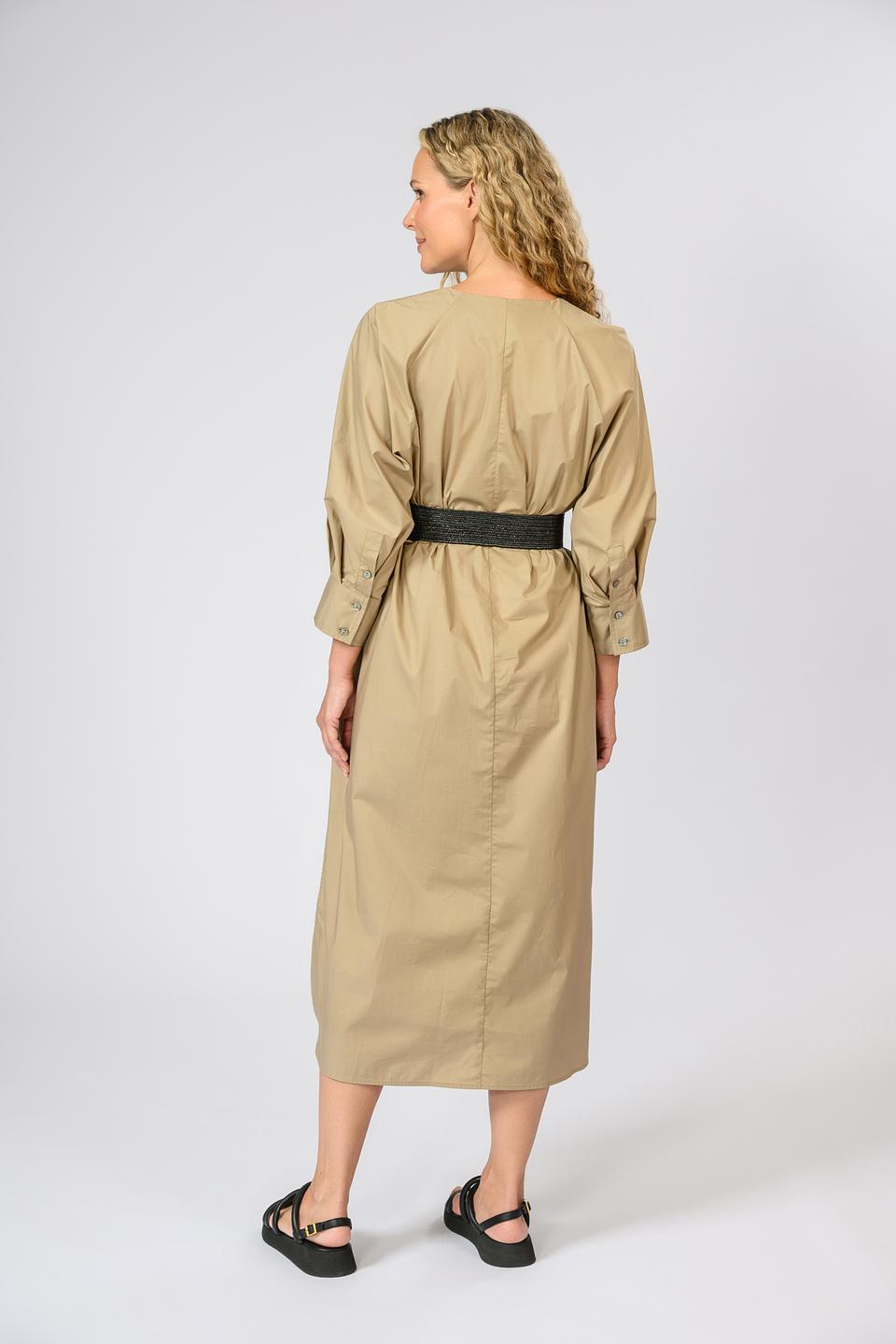 Платье Shade бежевое с поясом