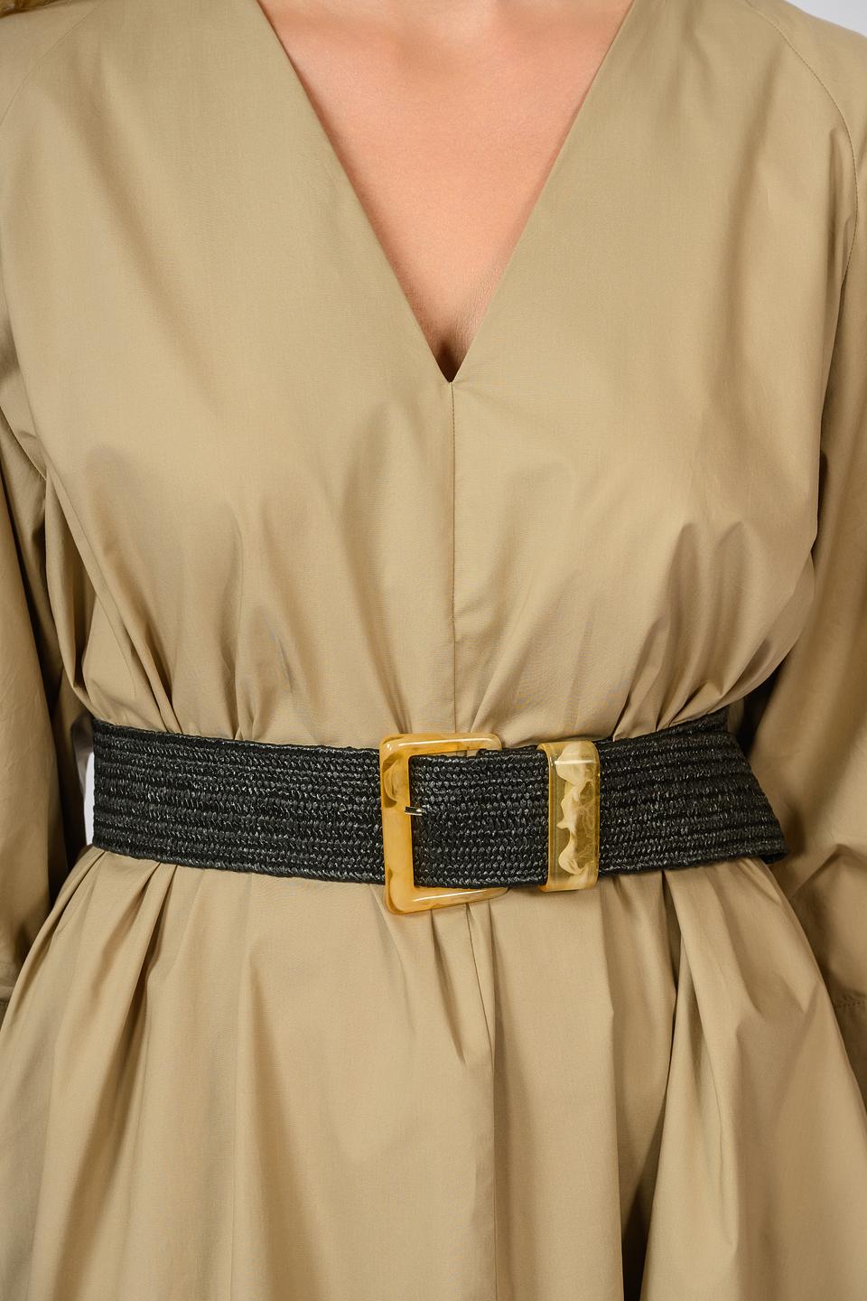 Платье Shade бежевое с поясом