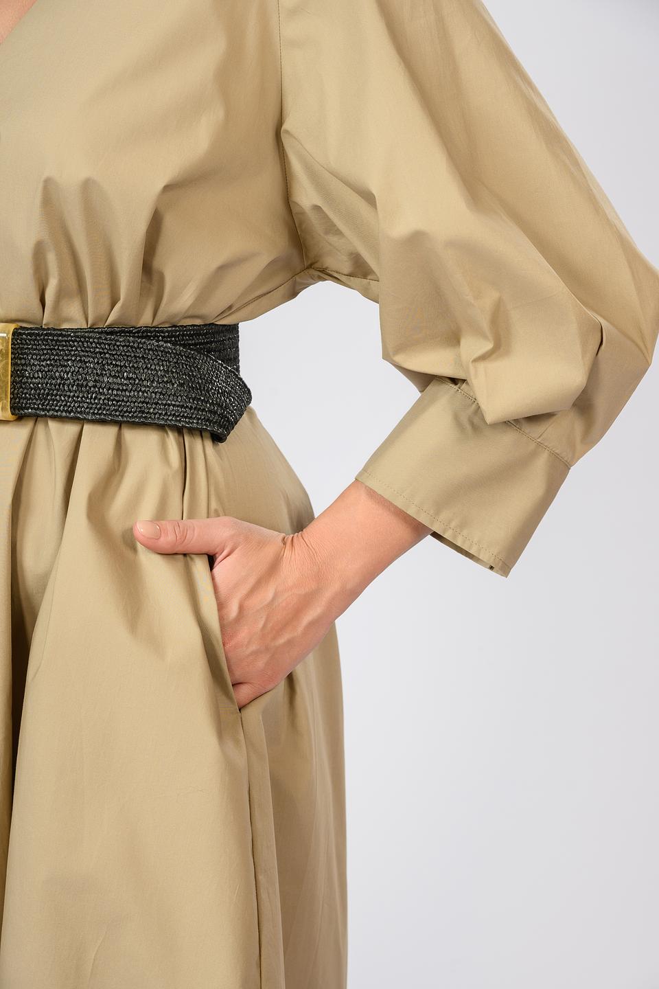 Платье Shade бежевое с поясом