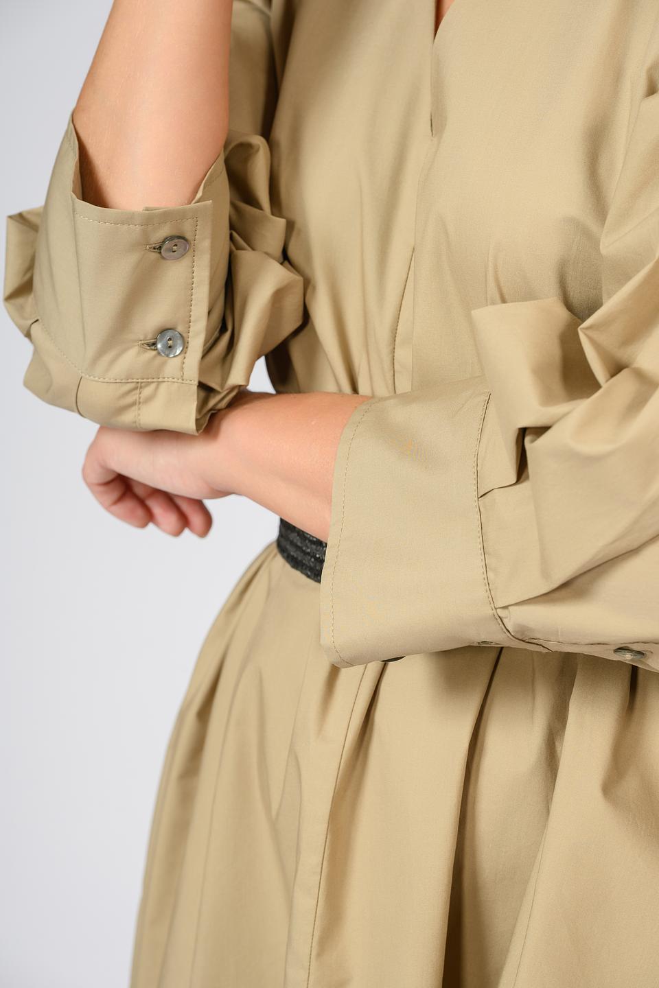 Платье Shade бежевое с поясом