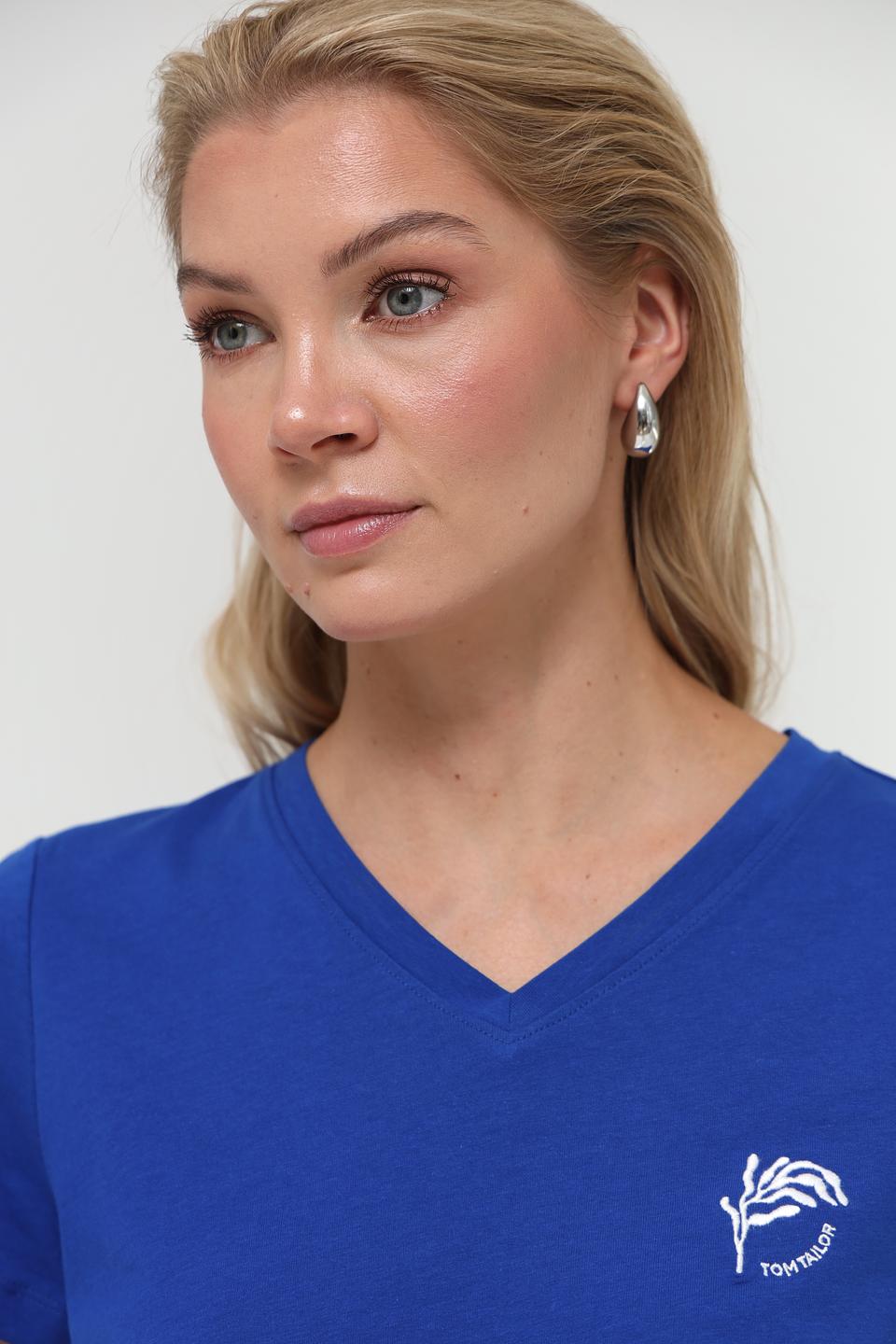 Футболка Tom Tailor синяя с логотипом