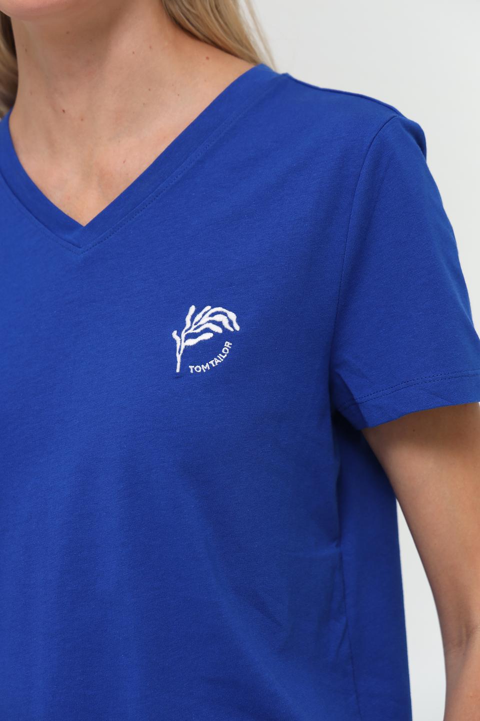 Футболка Tom Tailor синяя с логотипом