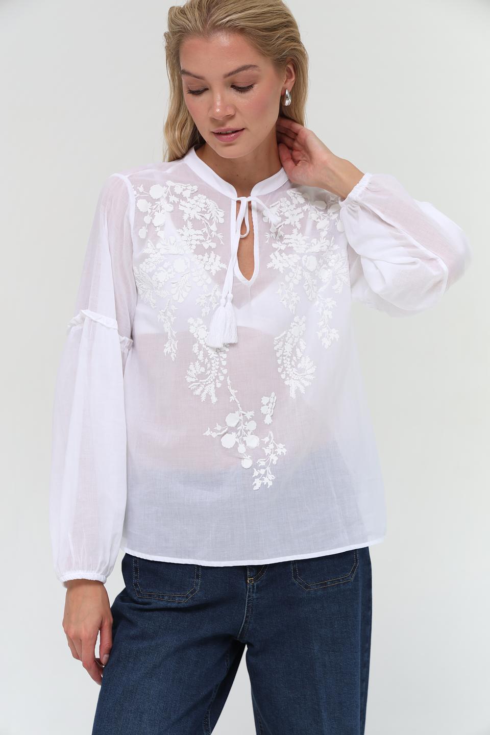 Блуза Monari с вышивкой белый