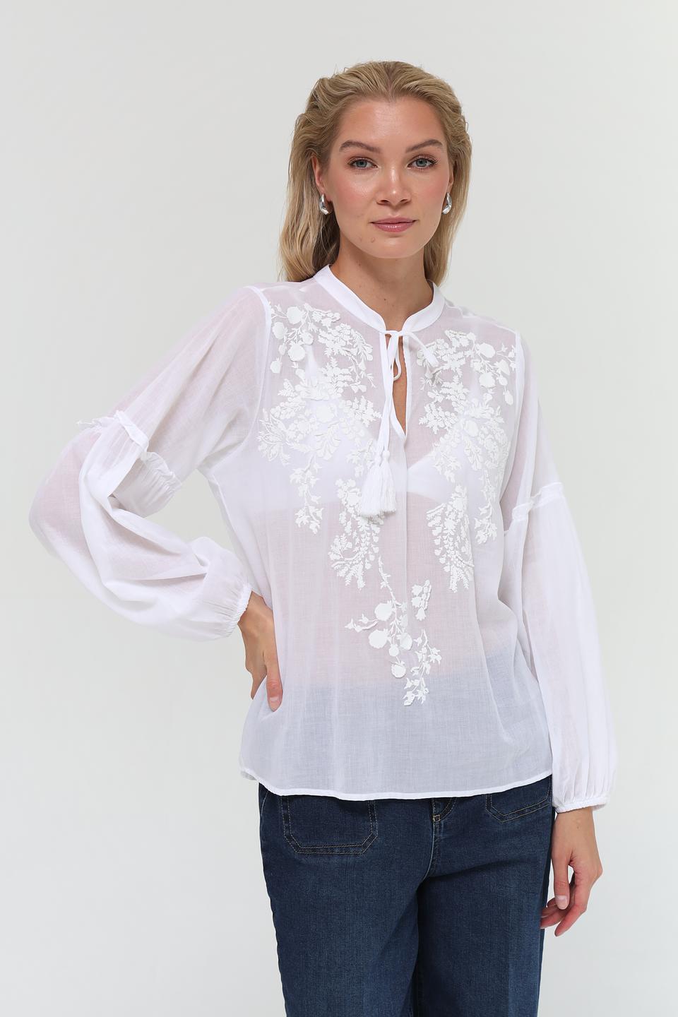 Блуза Monari с вышивкой белый
