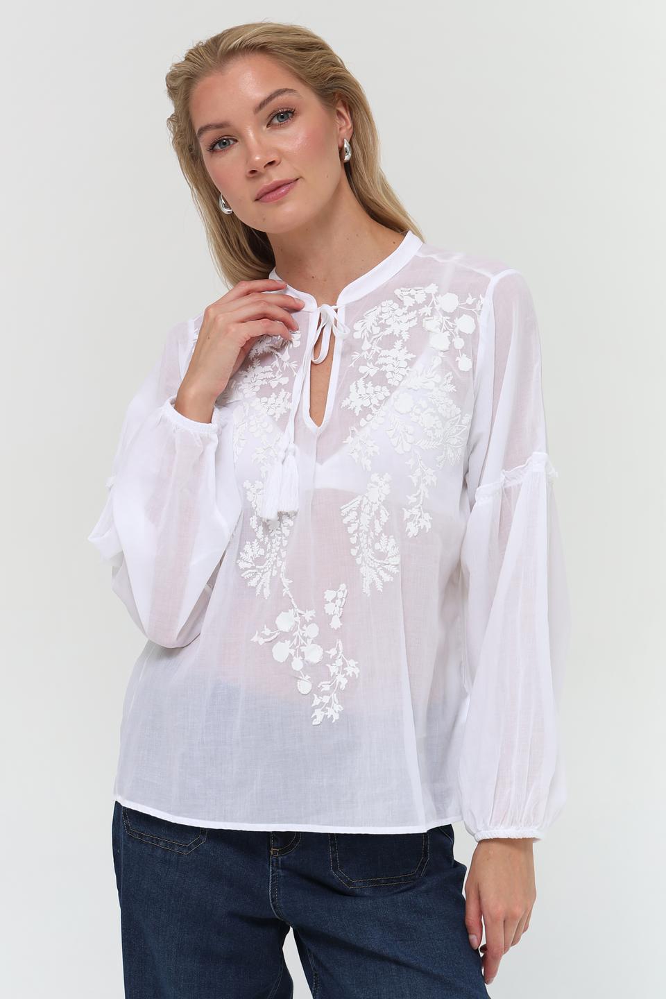 Блуза Monari с вышивкой белый