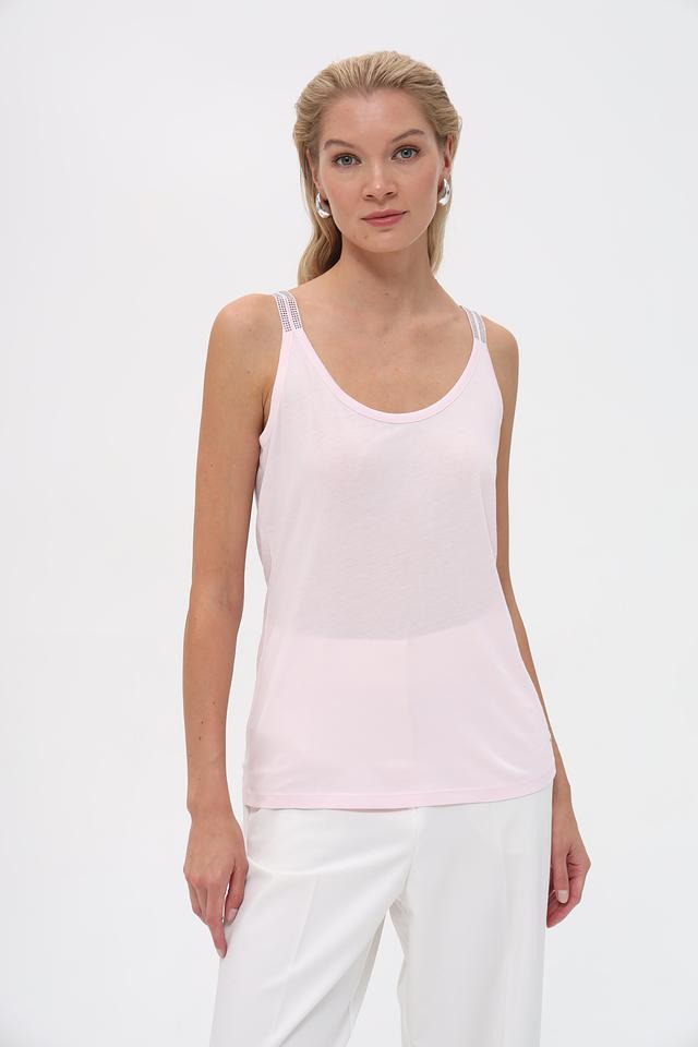 Топ Monari на бретелях пудровый