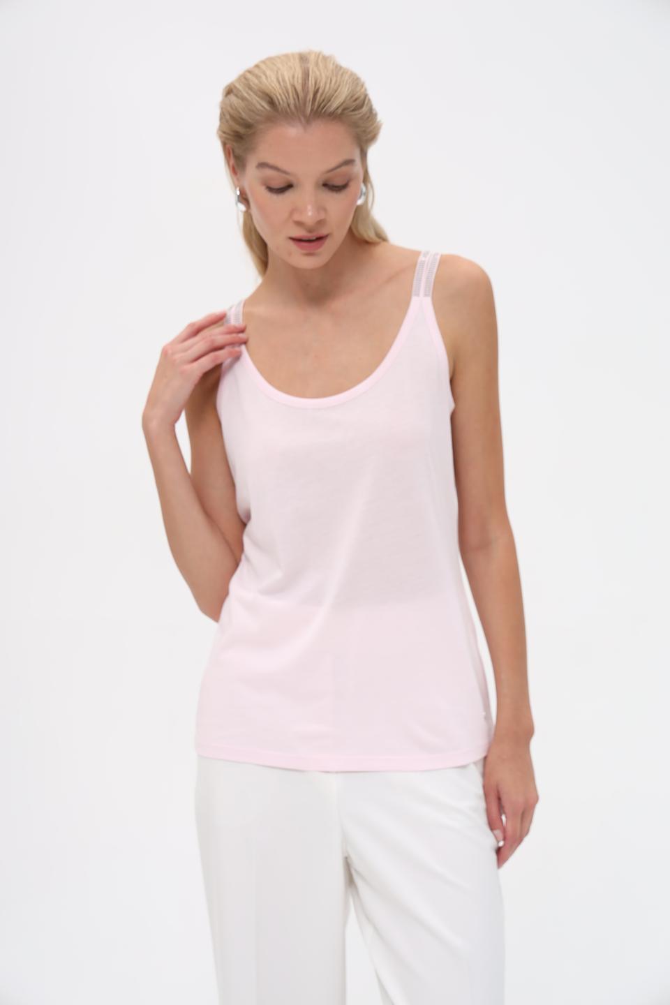 Топ Monari на бретелях пудровый