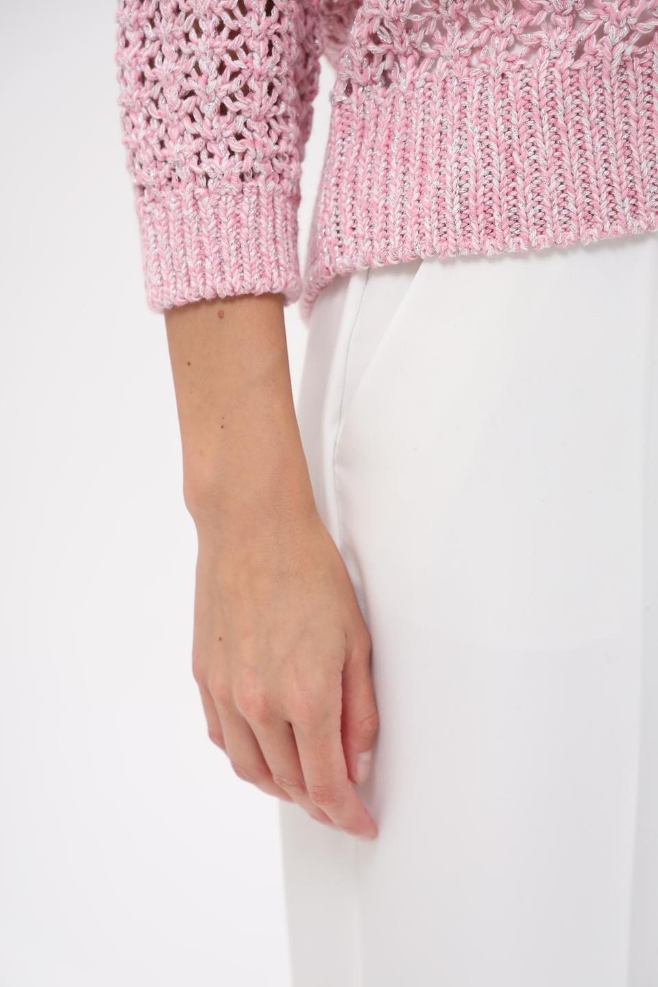 Жакет Monari розовый ажурный
