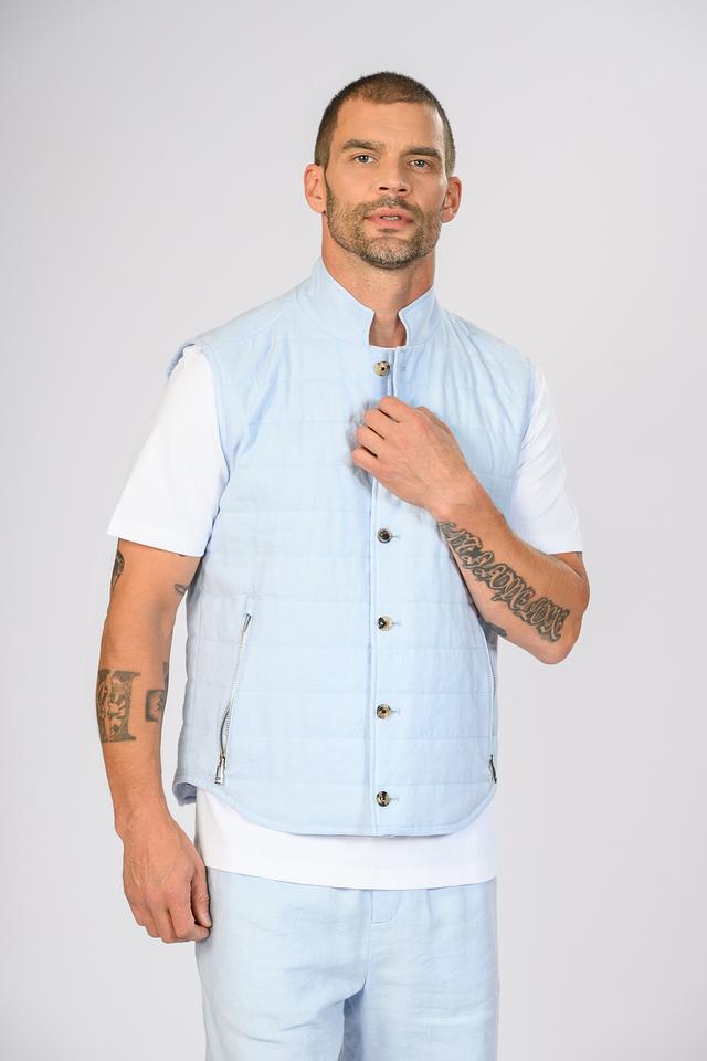 Жилет Windsor стеганый голубой