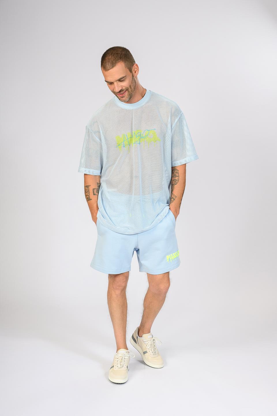 Футболка Hugo сетчатая голубая