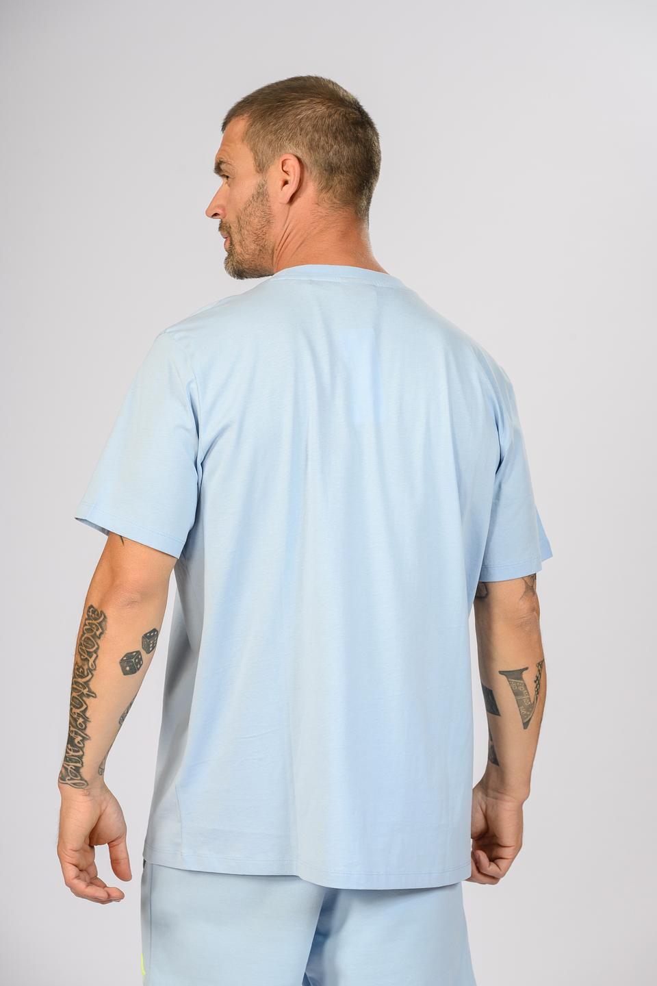 Футболка Hugo с логотипом голубая