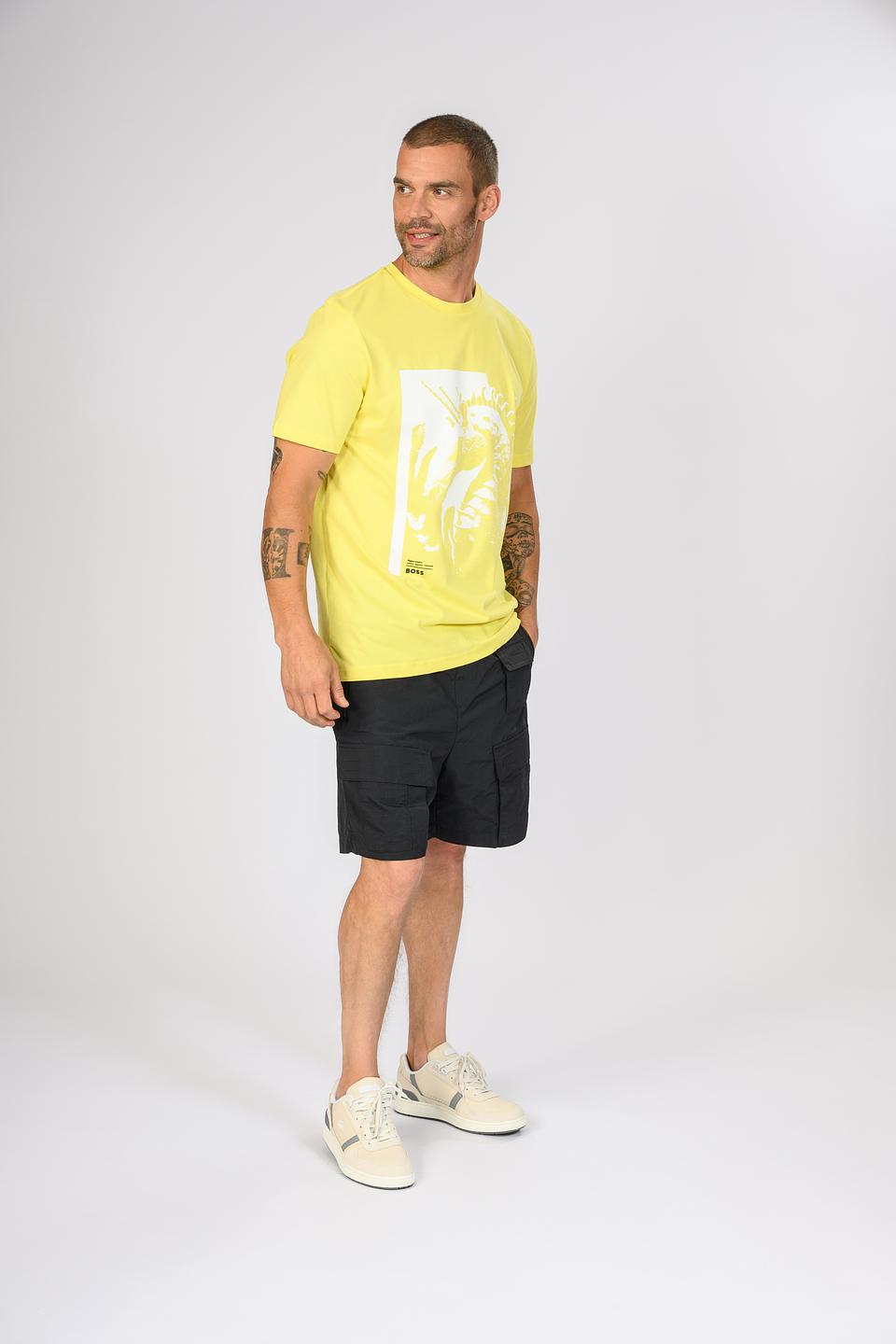 Футболка Boss Orange с морским конём жёлтая
