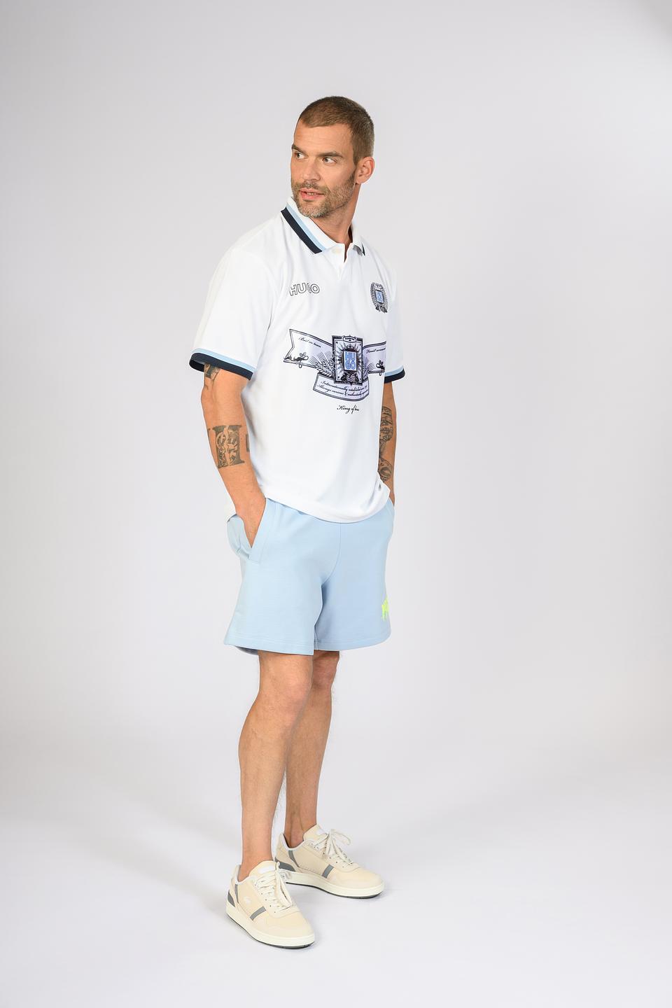 Поло Hugo с логотипом белый