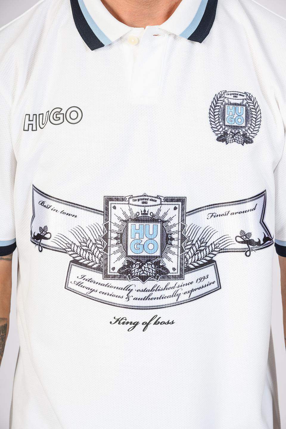 Поло Hugo с логотипом белый