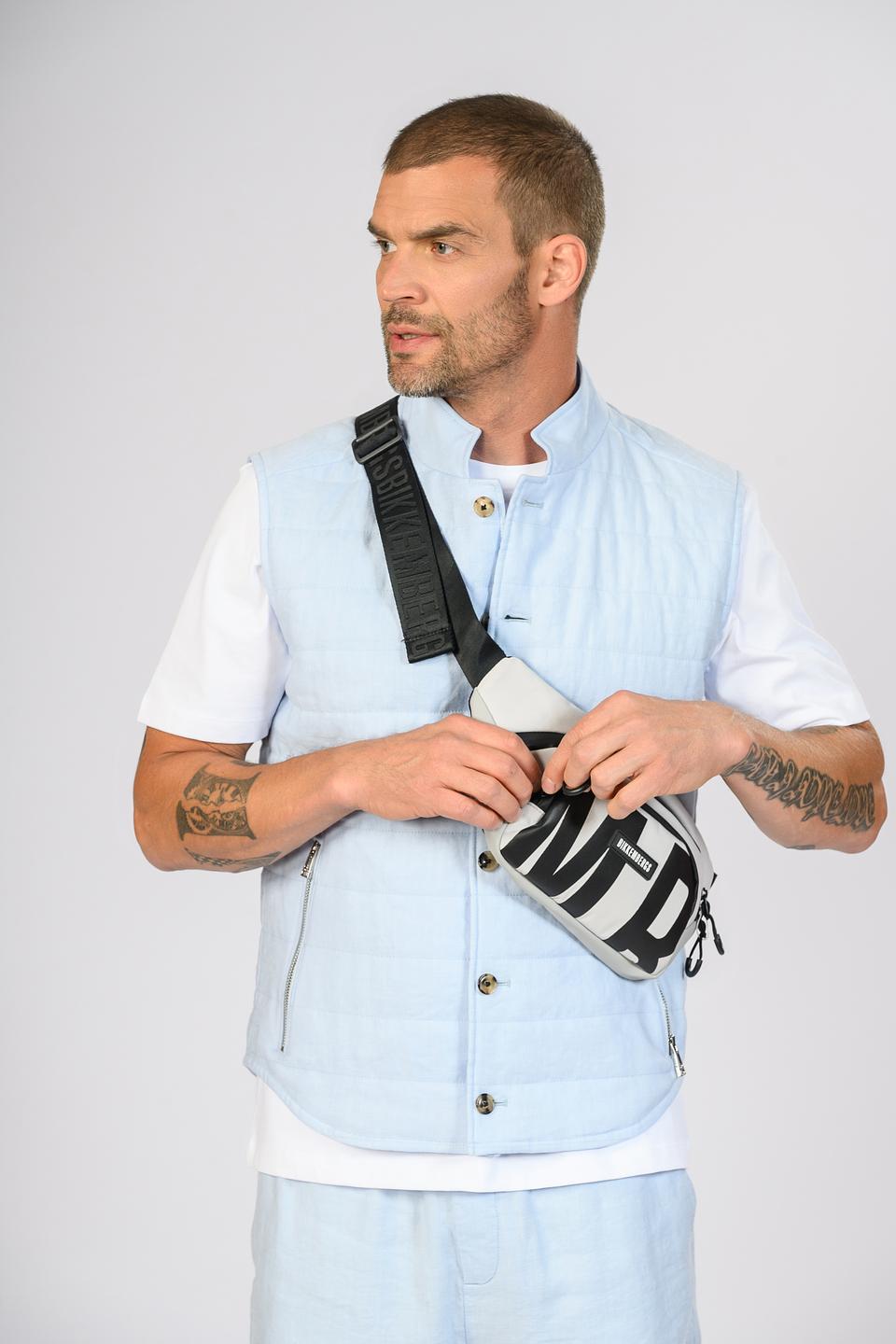 Сумка на пояс Bikkembergs серая