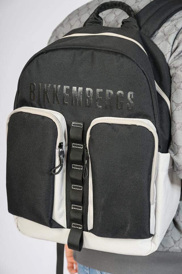 Bikkembergs чёрный рюкзак с контрастом