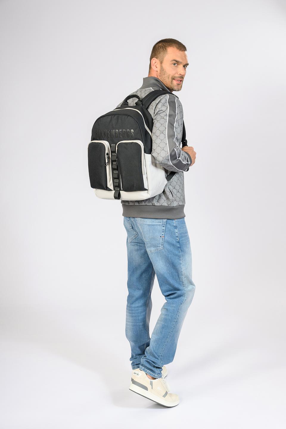 Bikkembergs чёрный рюкзак с контрастом