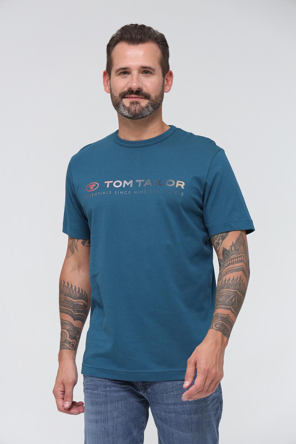 Футболка Tom Tailor мужская бирюзовая