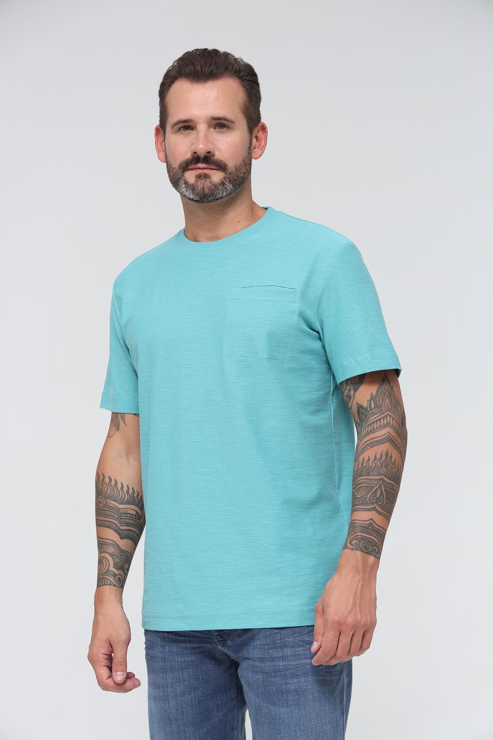 Футболка Tom Tailor бирюзовая с карманом