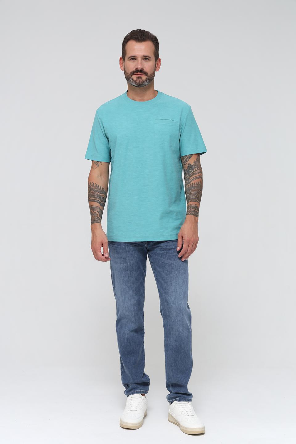 Футболка Tom Tailor бирюзовая с карманом