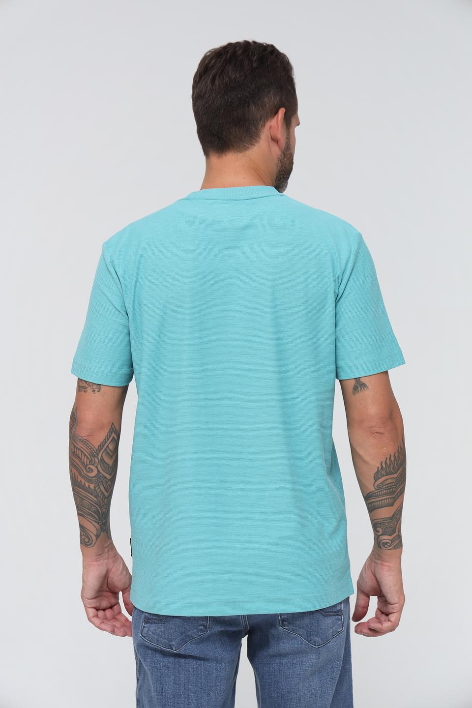 Футболка Tom Tailor бирюзовая с карманом