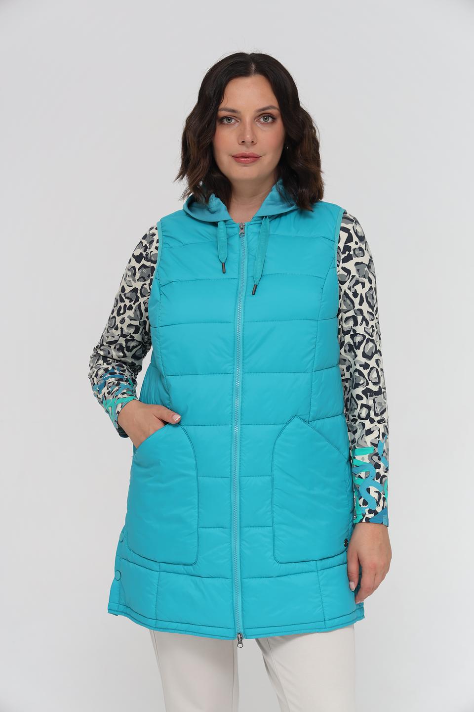 Жилет Lebek стеганый бирюзовый