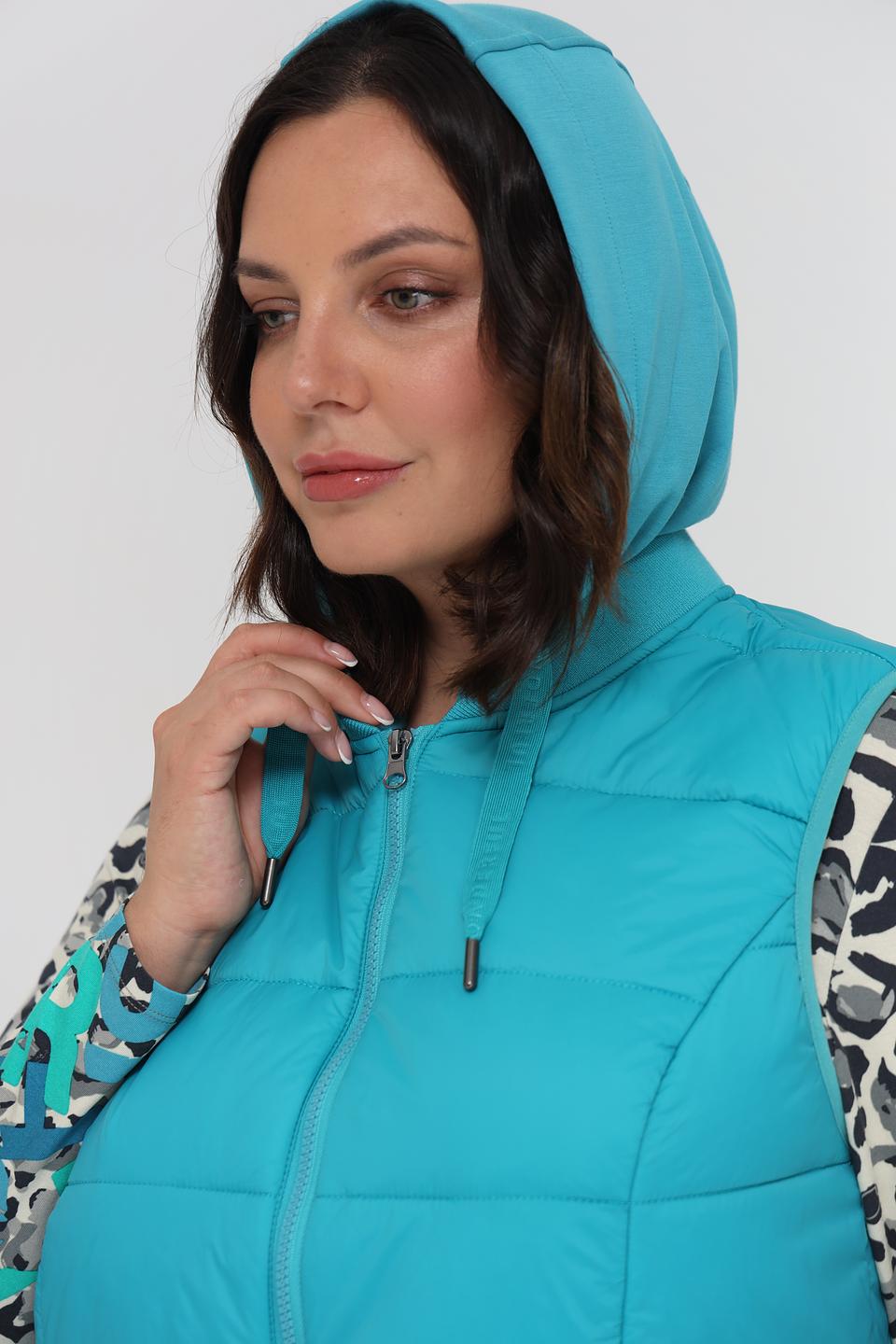 Жилет Lebek стеганый бирюзовый