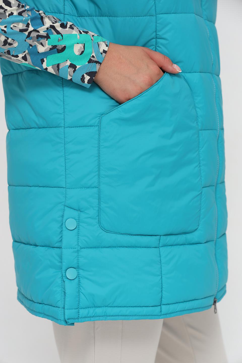 Жилет Lebek стеганый бирюзовый