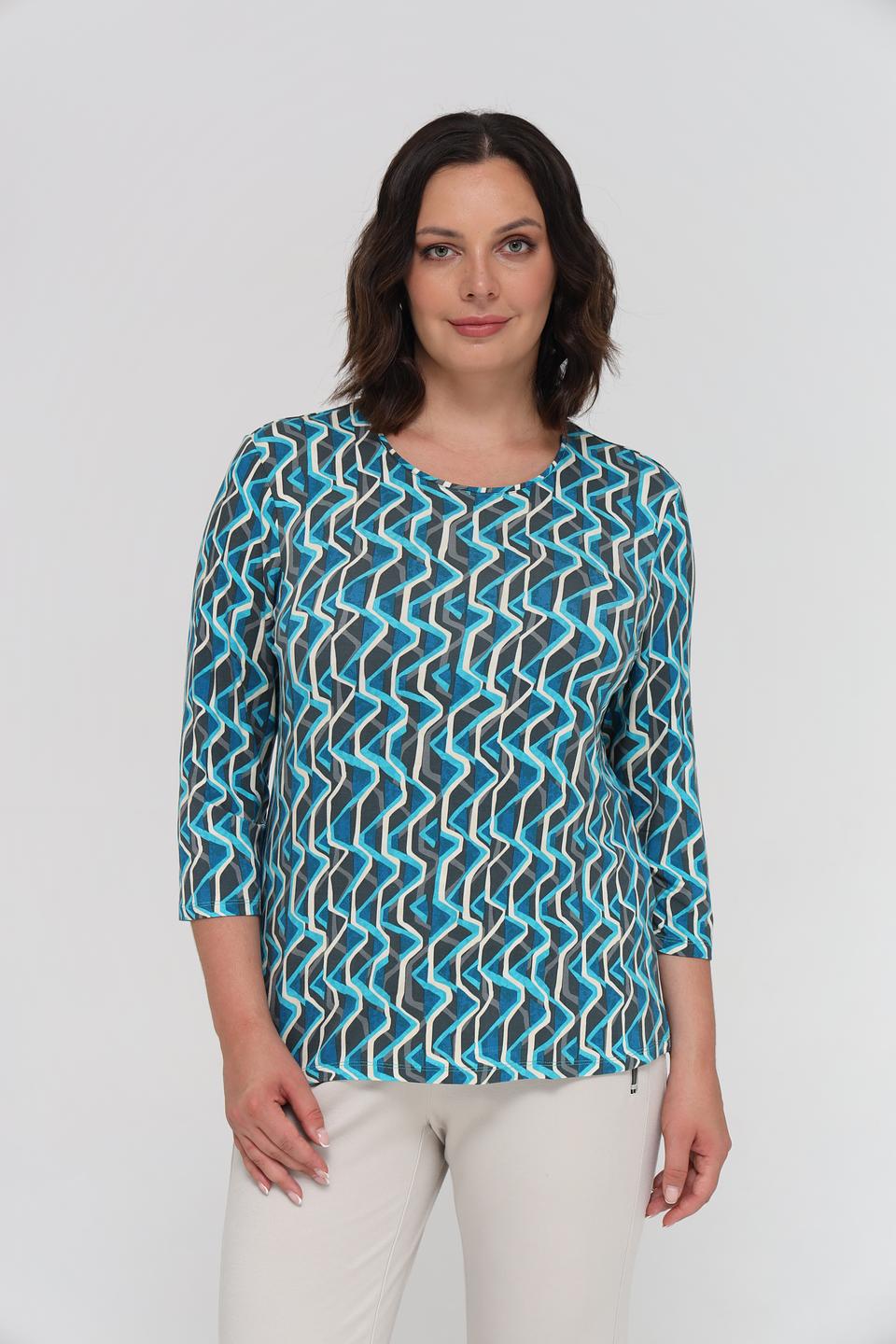 Лонгслив Lebek с геометрическим принтом