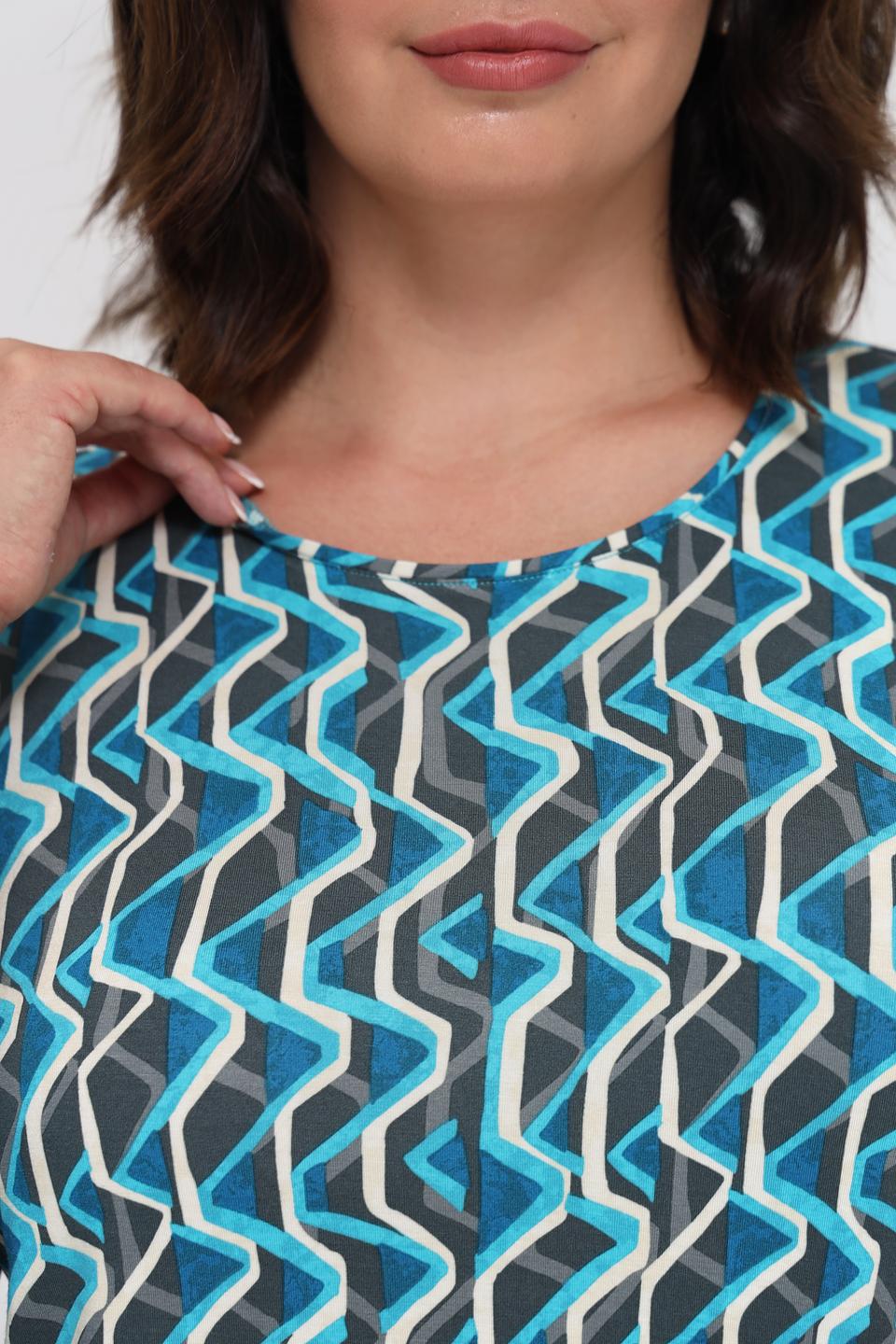 Лонгслив Lebek с геометрическим принтом