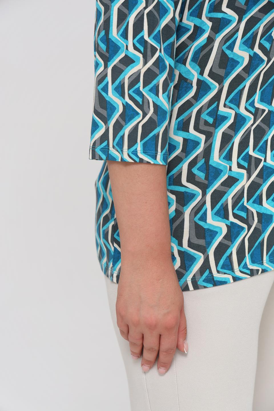 Лонгслив Lebek с геометрическим принтом