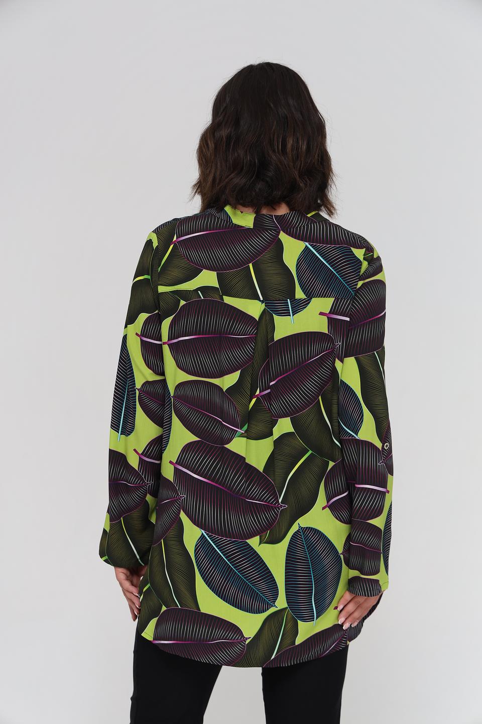 Блуза Doris Streich с листьями лайм